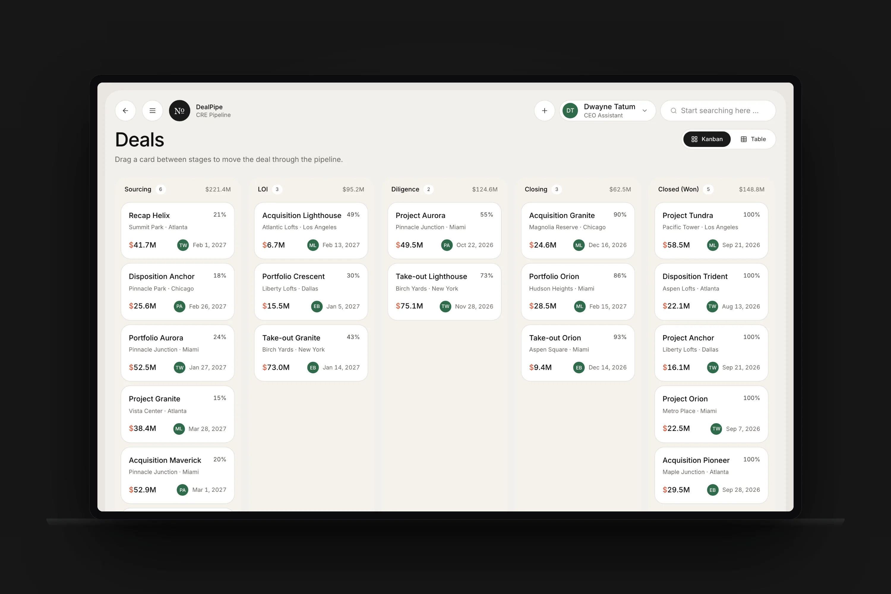 CRE Deal Platform detail 1
