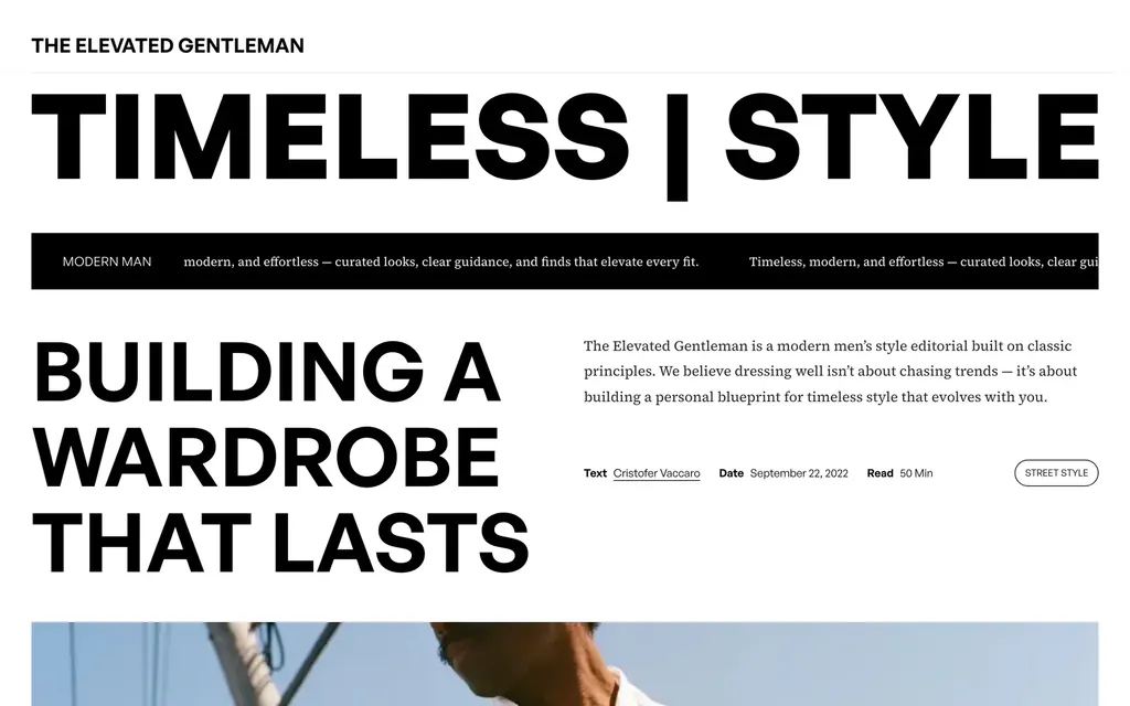 The Elevated Gentleman preview